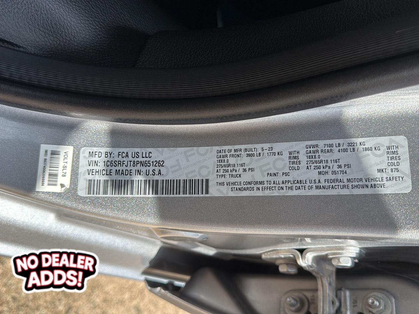 Used 2023 Billet Silver Metallic Clearcoat Ram Laramie image 36