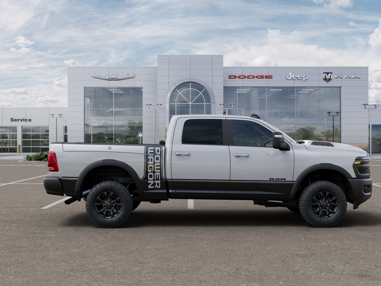 New 2025 Bright White Clear-Coat Exterior Paint RAM Power Wagon image 59