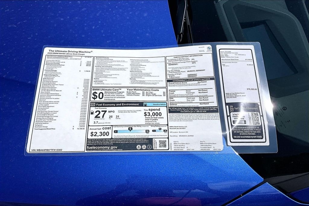 New 2026 Blue BMW M440i xDrive Gran Coupe image 21