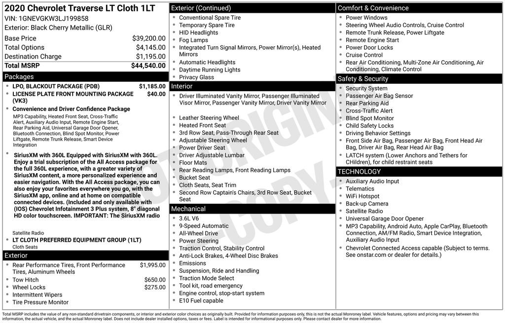 Used 2020 Red Chevrolet LT image 2