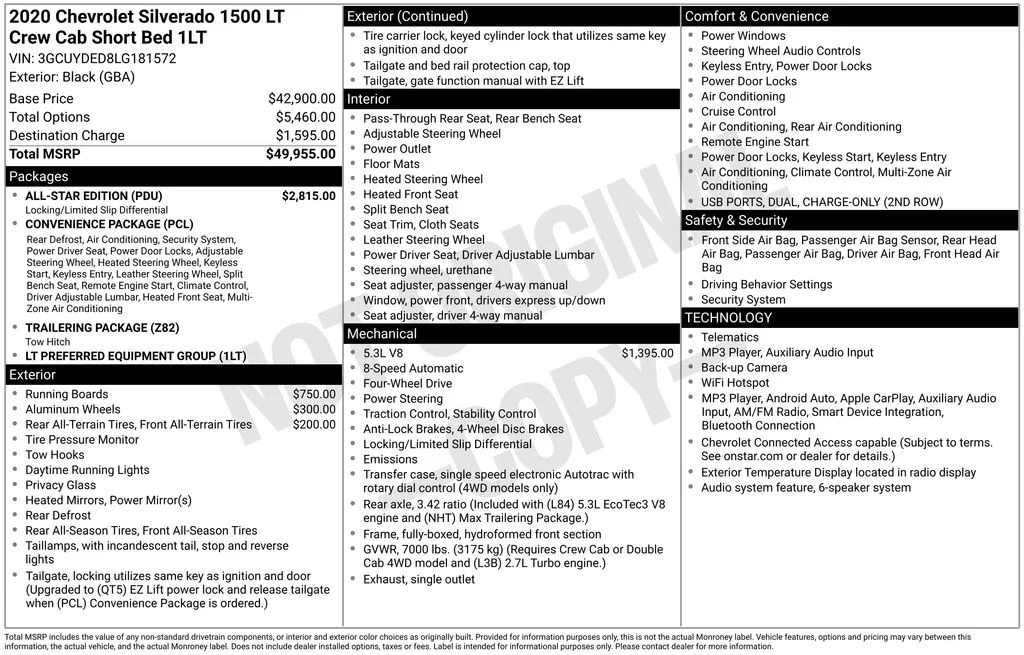 Used 2020 Black Chevrolet LT image 38