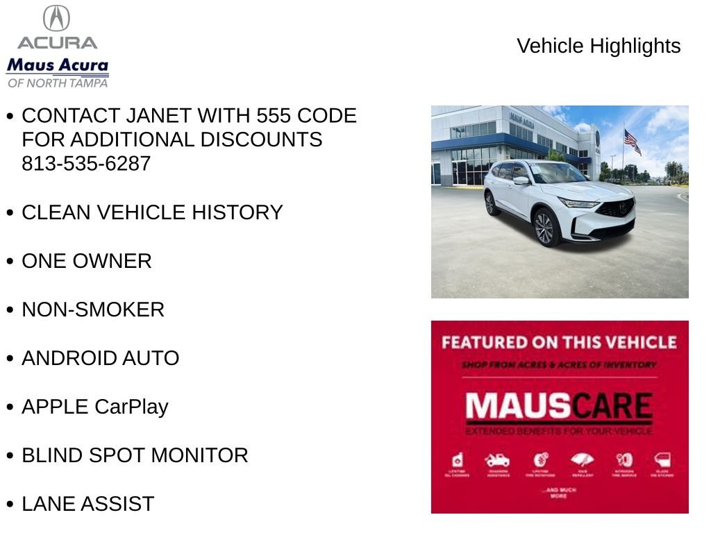 Used 2025 White Acura Technology Package image 8