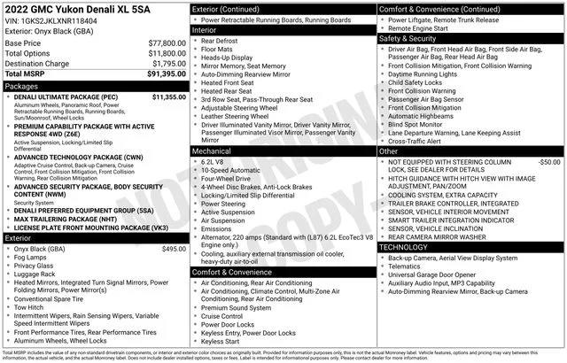 Used 2022 Onyx Black GMC Denali image 45