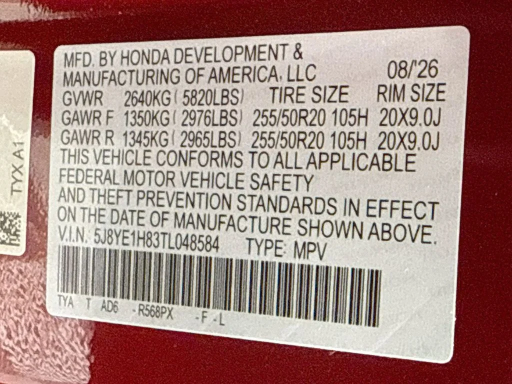 New 2026 Performance Red Pearl Acura Advance Package image 34