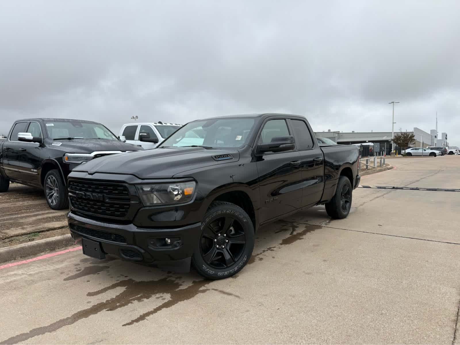 Used 2023 Diamond Black Crystal Pearlcoat Ram Lone Star image 2