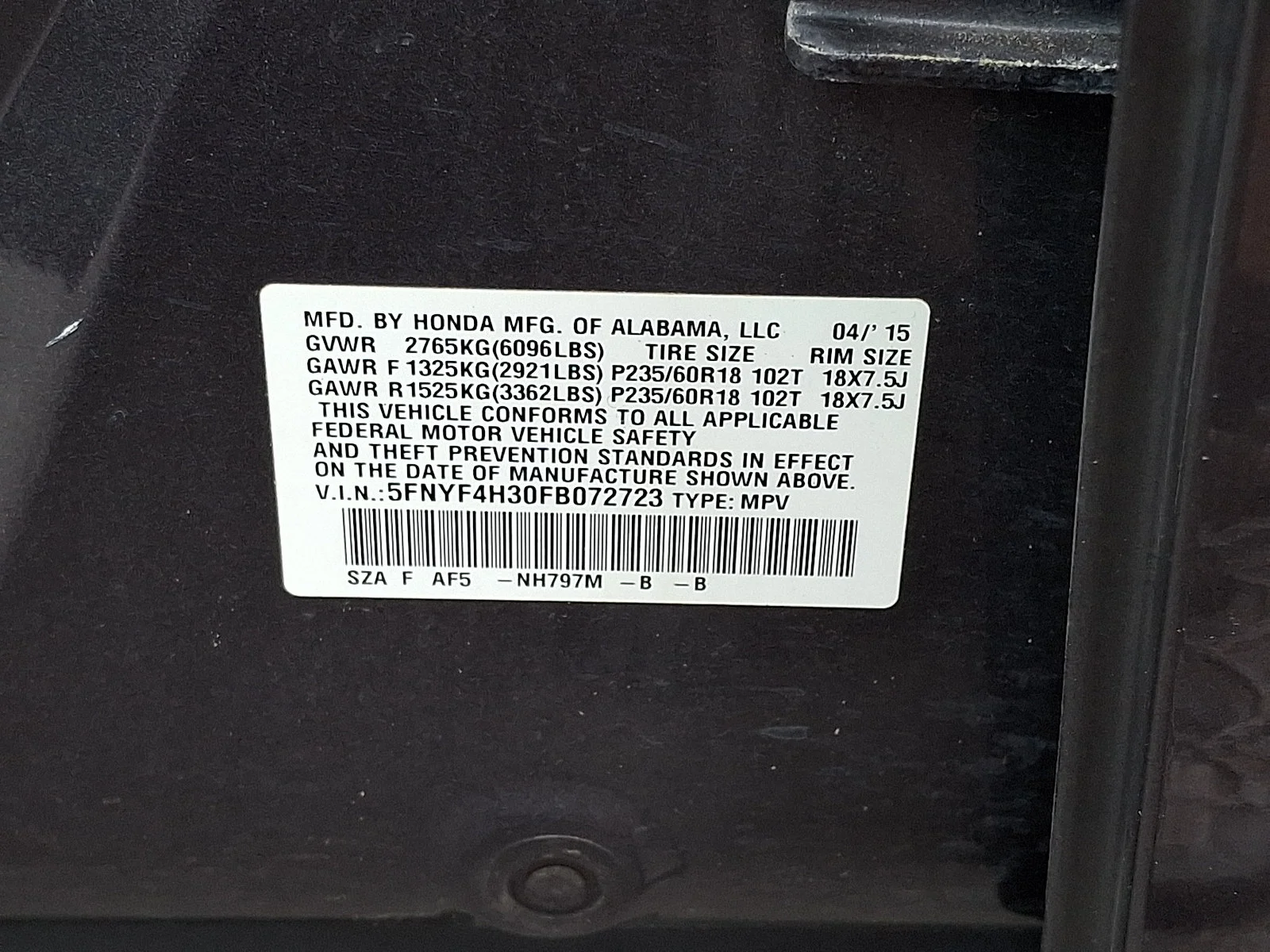 Used 2015 Modern Steel Metallic Honda SE image 28