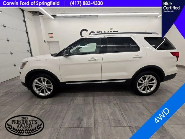 Used 2019 White Platinum Clearcoat Metallic Ford XLT image 2