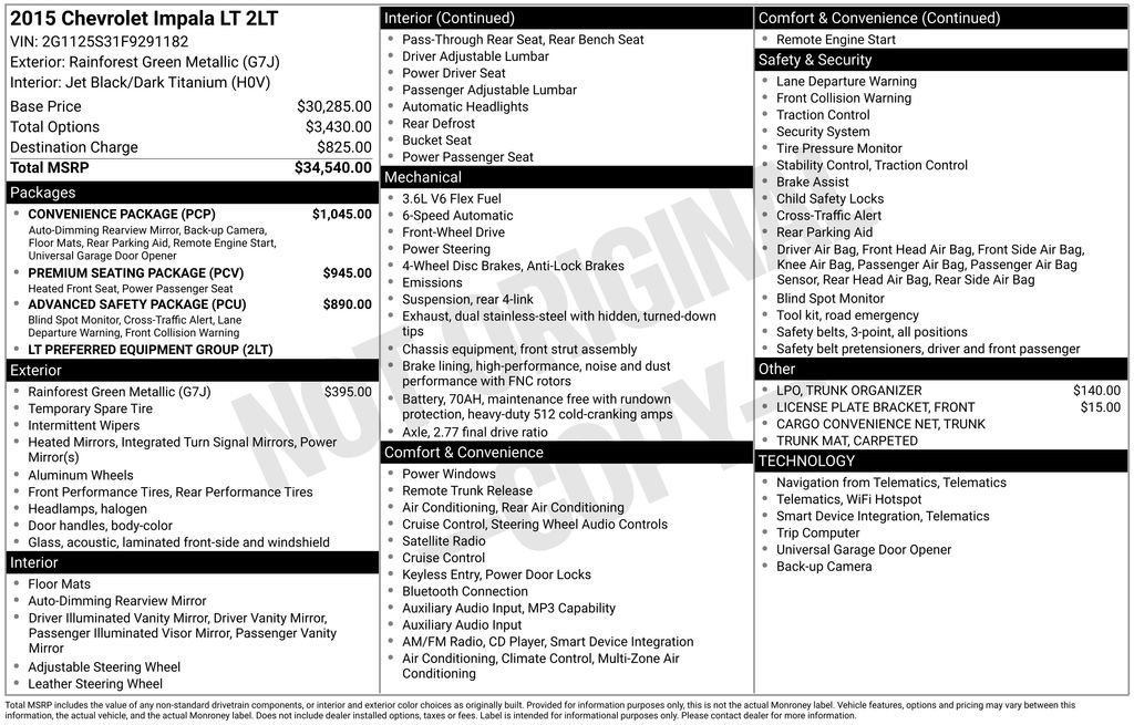 Used 2015 Green Chevrolet LT image 6