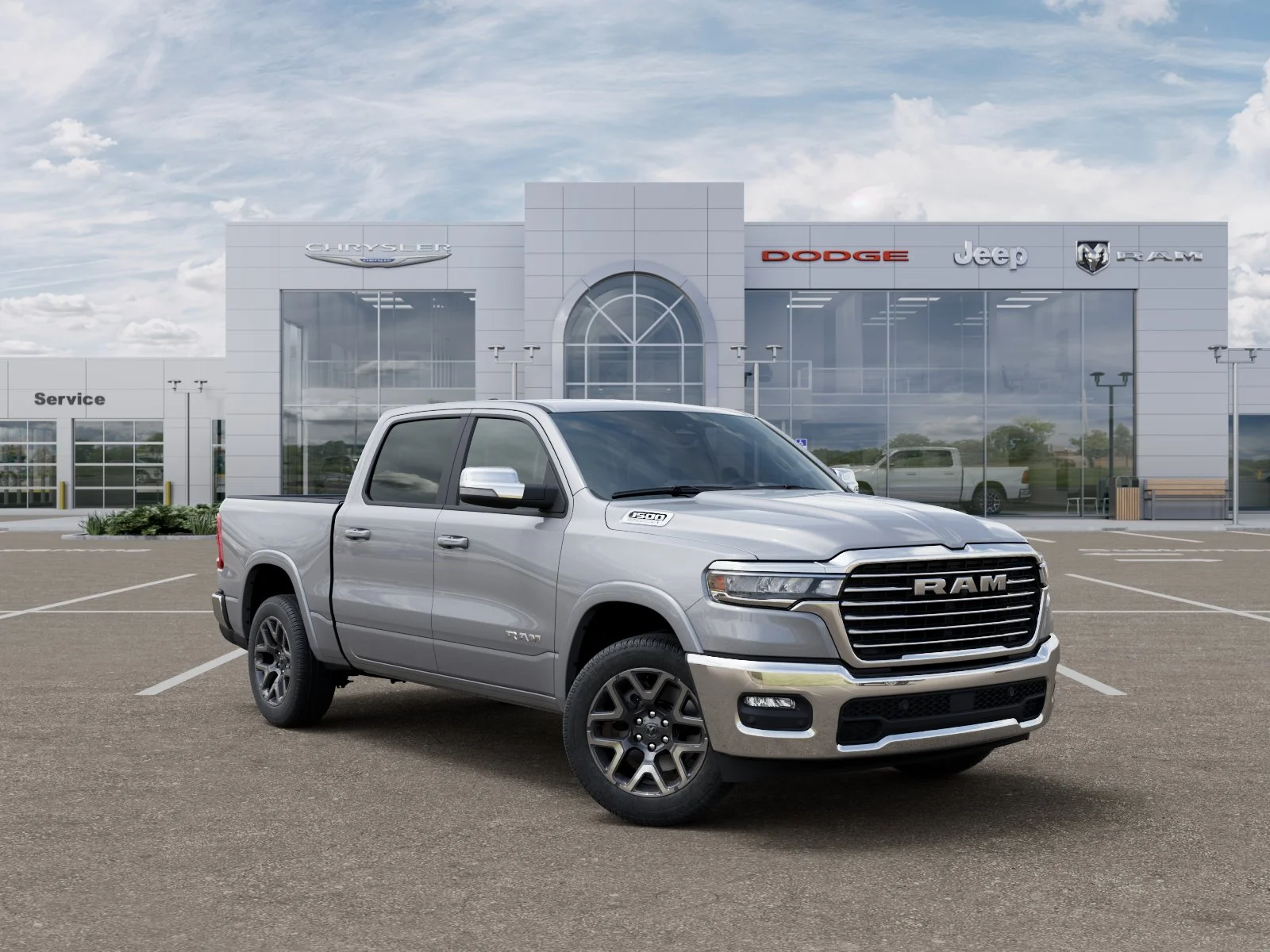 New 2026 Billet Silver Metallic Clear-Coat Exterior Paint RAM Laramie image 33