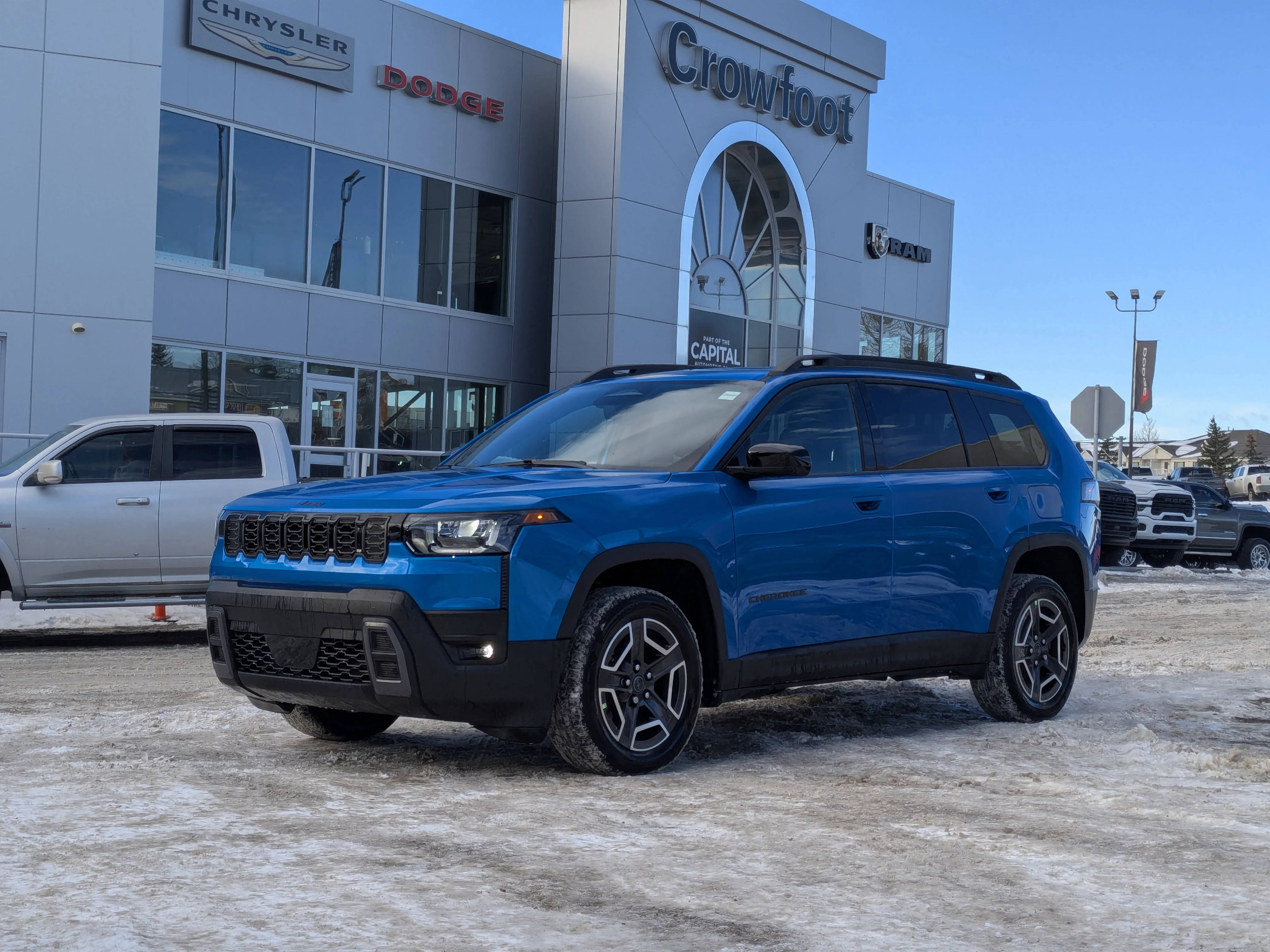 New 2026 Blue Jeep Laredo - - Adaptive Cruise - 12.3 Display - Heated Seats/Wheel - Compact Spare Tire & More image 1