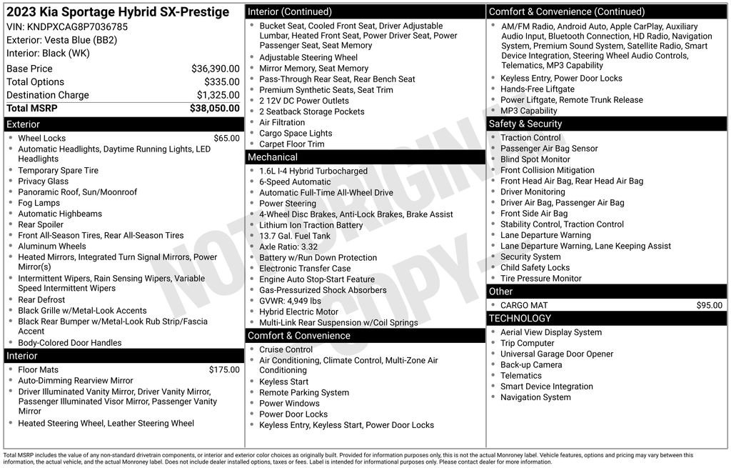 Used 2023 Blue Kia SX-Prestige image 6