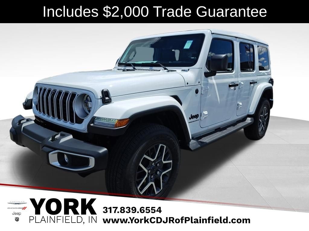 New 2026 Bright White Clear-Coat Exterior Paint Jeep Sahara image 1