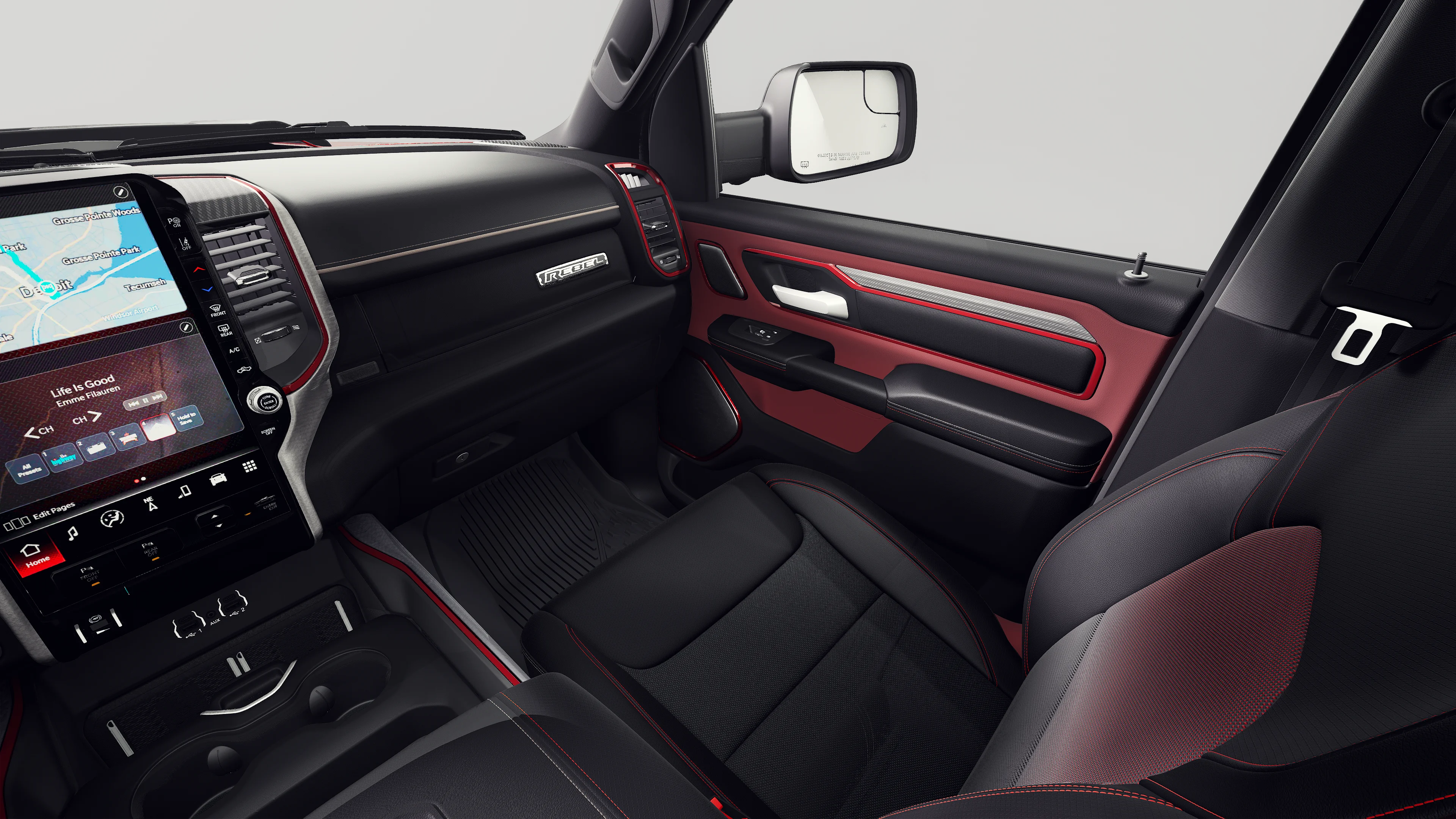 New 2027 Molten Red Pearl-Coat Exterior Paint RAM REBEL image 19