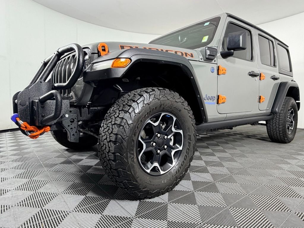 Used 2022 Gray Jeep Unlimited Rubicon 4xe image 12
