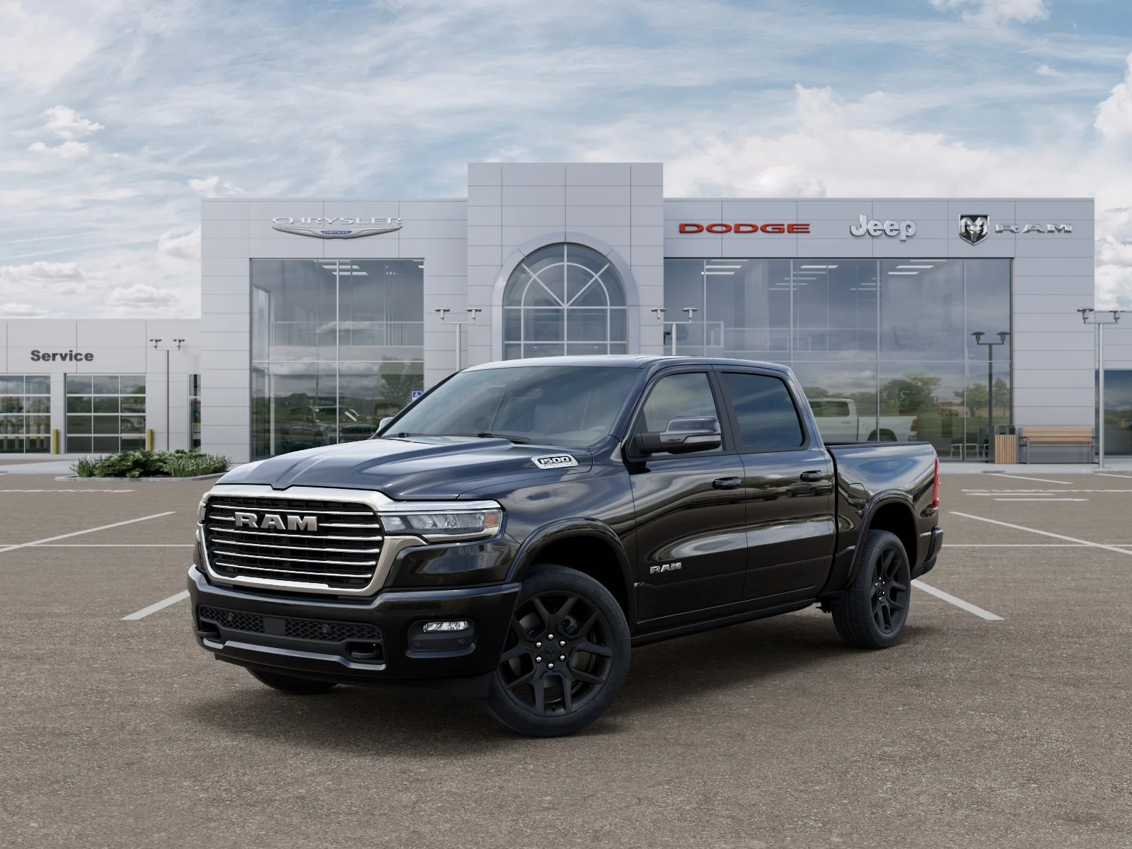 New 2026 Diamond Black Crystal Pearl-Coat Exterior Paint RAM Laramie image 27