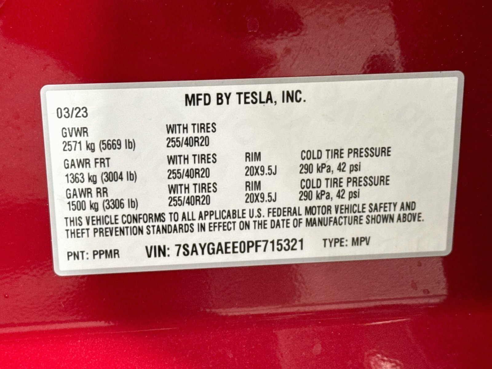 Used 2023 Red Tesla Long Range image 29