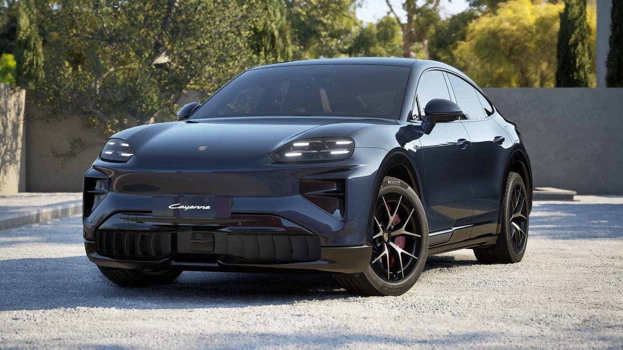 New 2026 Algarve Blue Metallic Porsche Turbo Coupe Electric image 1