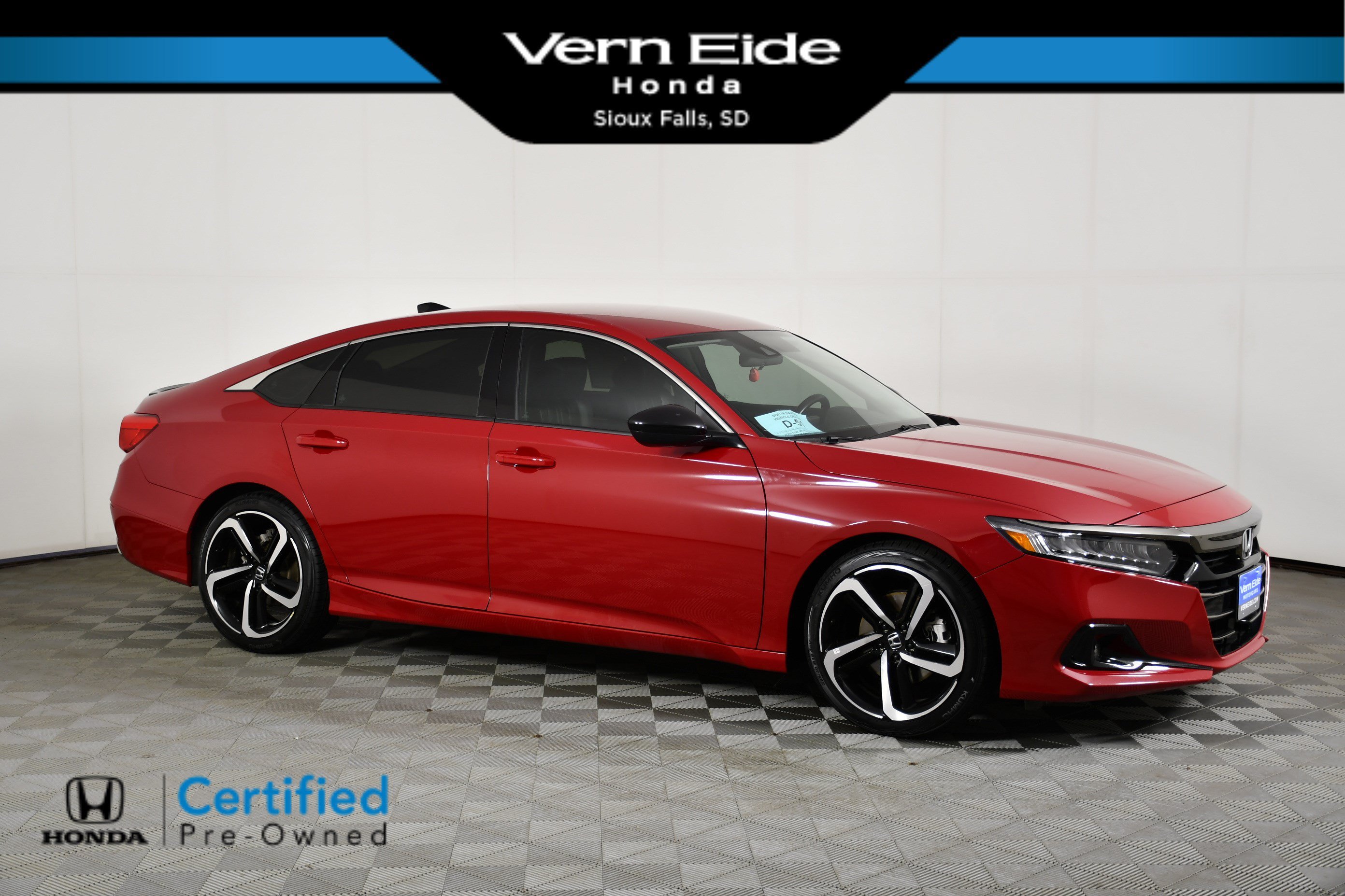 Certified Used 2022 San Marino Red Honda 1.5T SPORT SE image 1