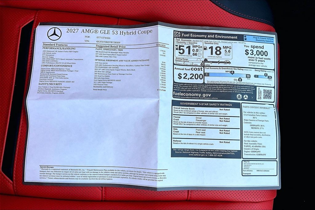 New 2027 MANUFAKTUR Moonlight White Metallic Mercedes-Benz GLE 53e AMG® image 14