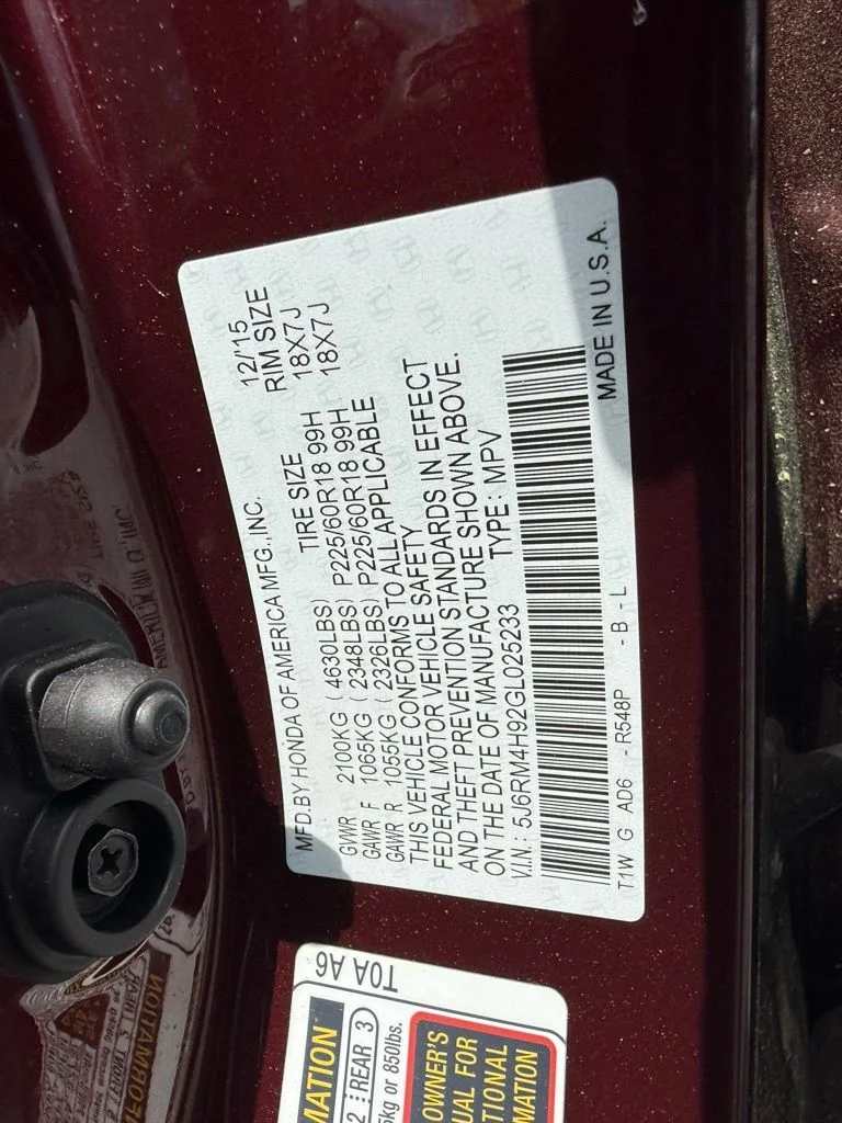 Used 2016 Red Honda Touring image 26