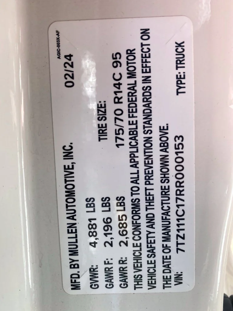 Used 2024 White MULLEN  image 30