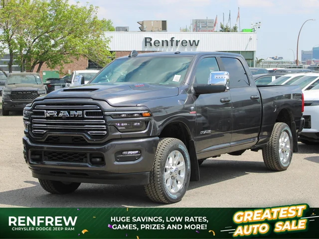 2026 RAM 3500 Laramie* Crew Cab 4x4, Sport Appearance Package, Heated Leather, 5th Wheel Prep