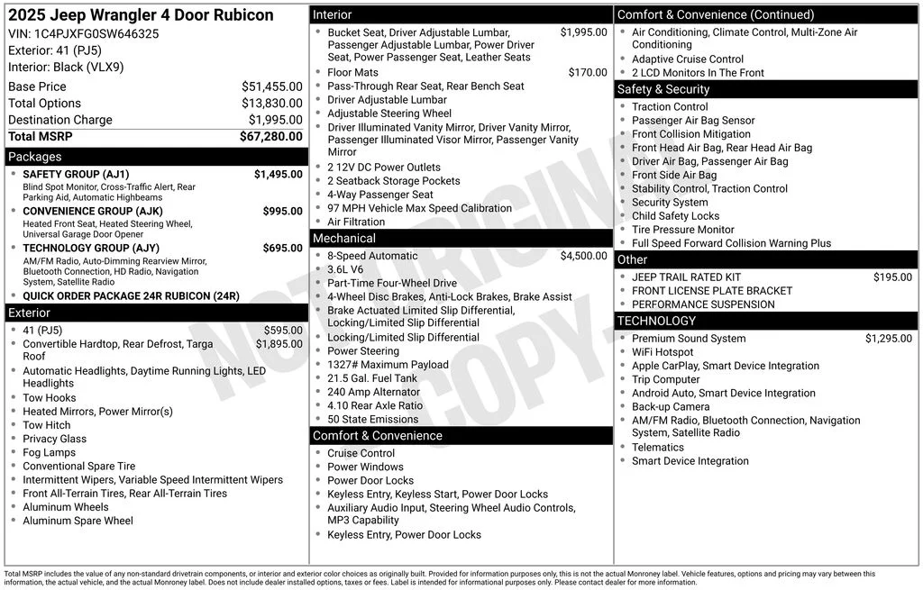New 2025 41 Exterior Paint Jeep Rubicon image 6