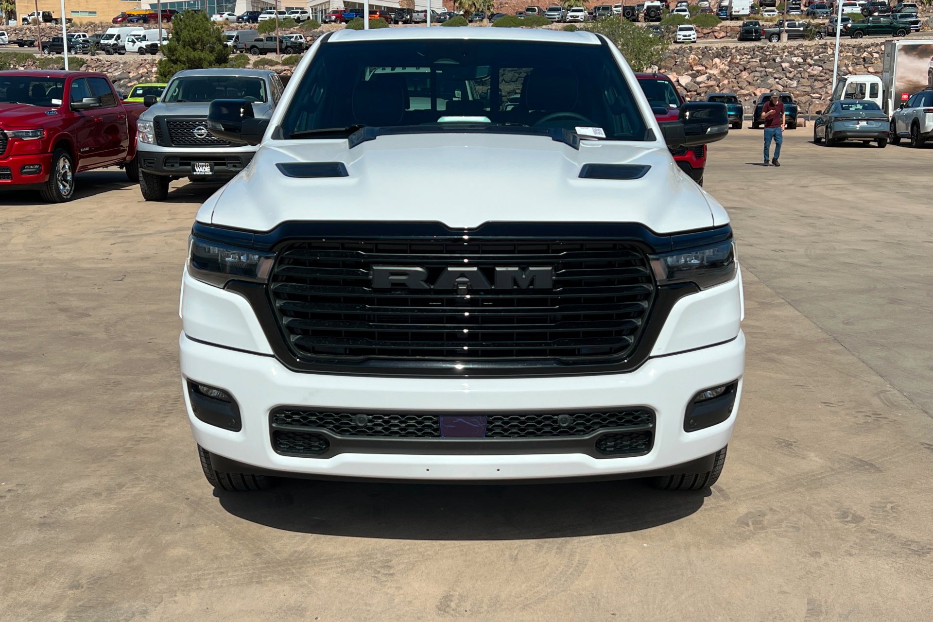 New 2026 Bright White Clear-Coat Exterior Paint RAM Laramie image 9