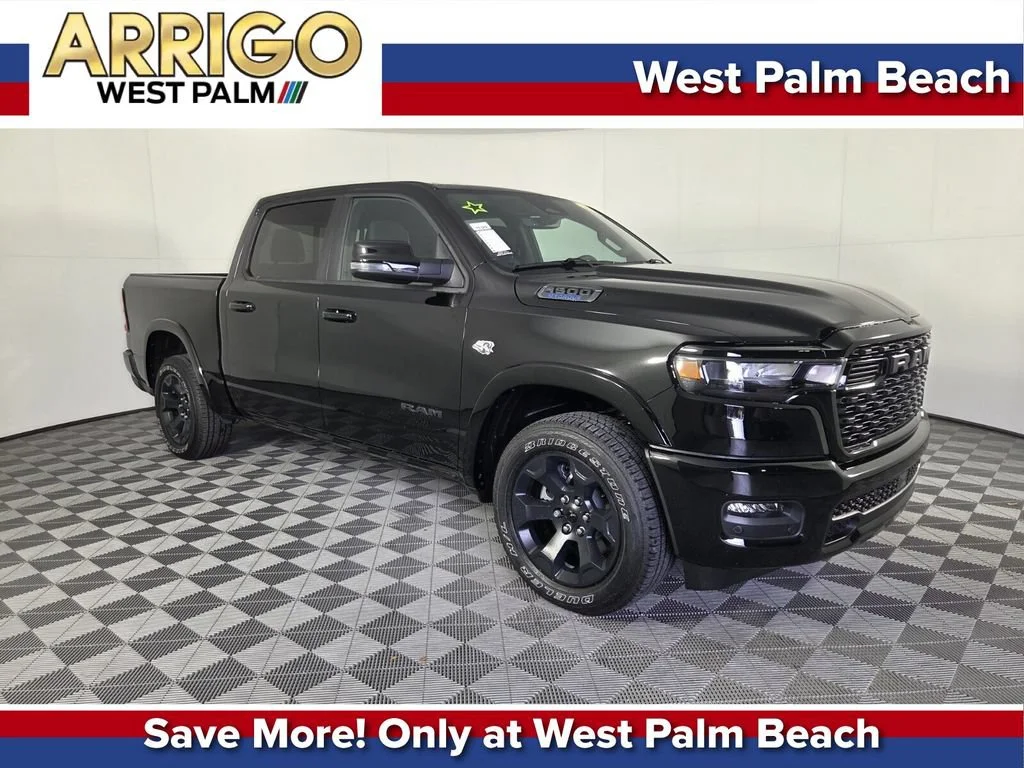 New 2026 Diamond Black Crystal Pearl-Coat Exterior Paint RAM Big Horn image 1