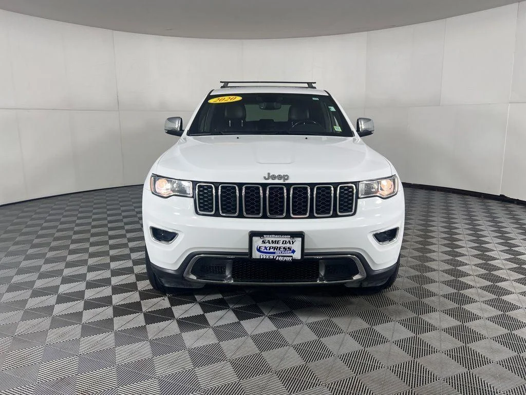 Used 2020 Bright White Clearcoat Jeep Limited image 3
