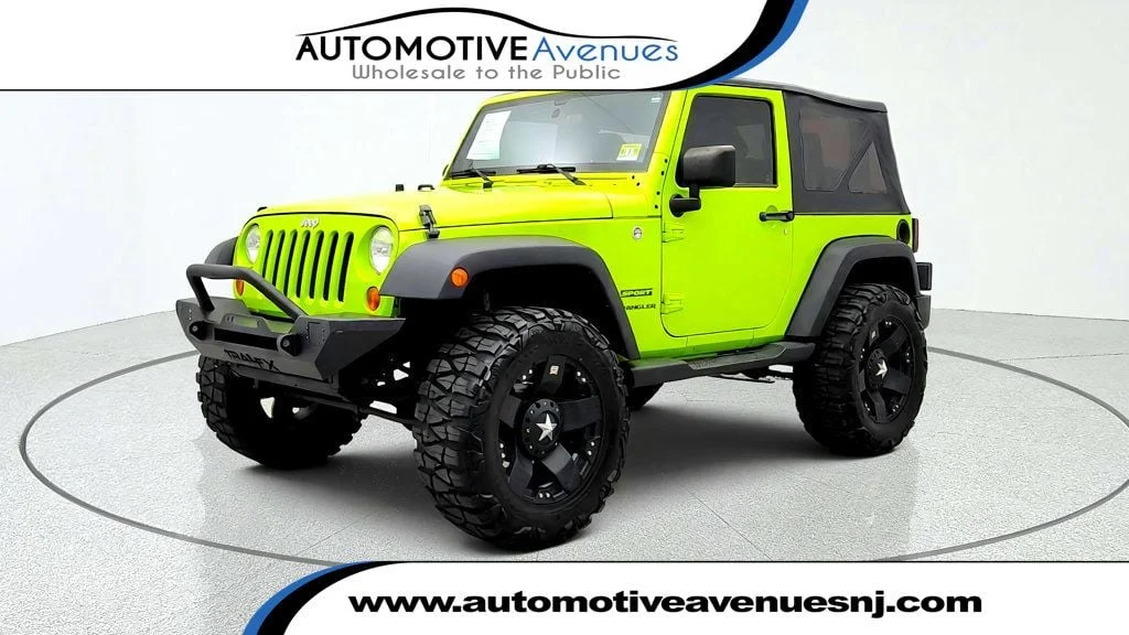 Used 2012 Gecko Pearl Jeep 4WD 2dr Sport w/ XD Wheels, Nitto M/T Tires & Trail FX Bumper image 1