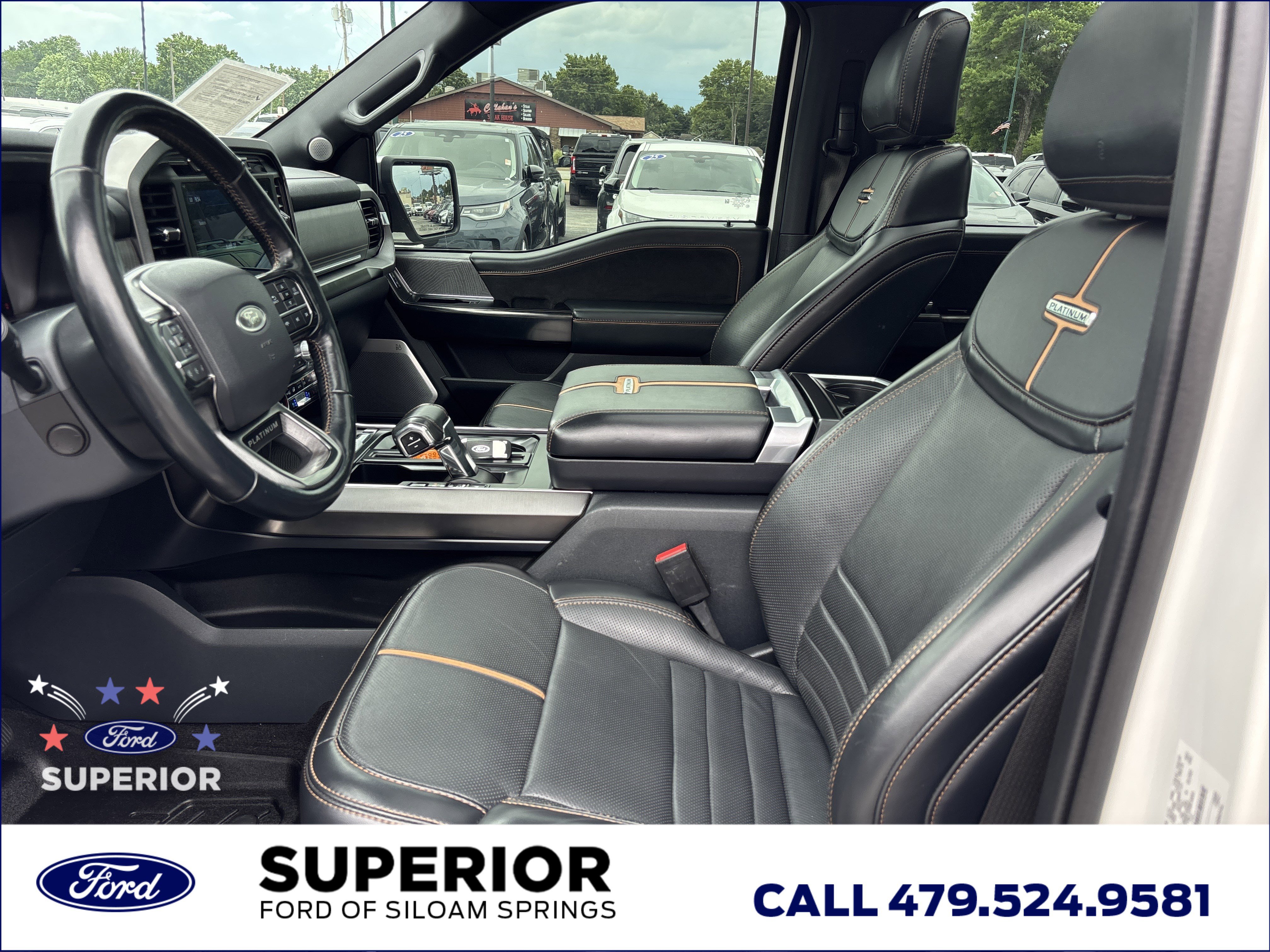 Used 2023 Star White Metallic Tri-Coat Ford Platinum 4WD image 18