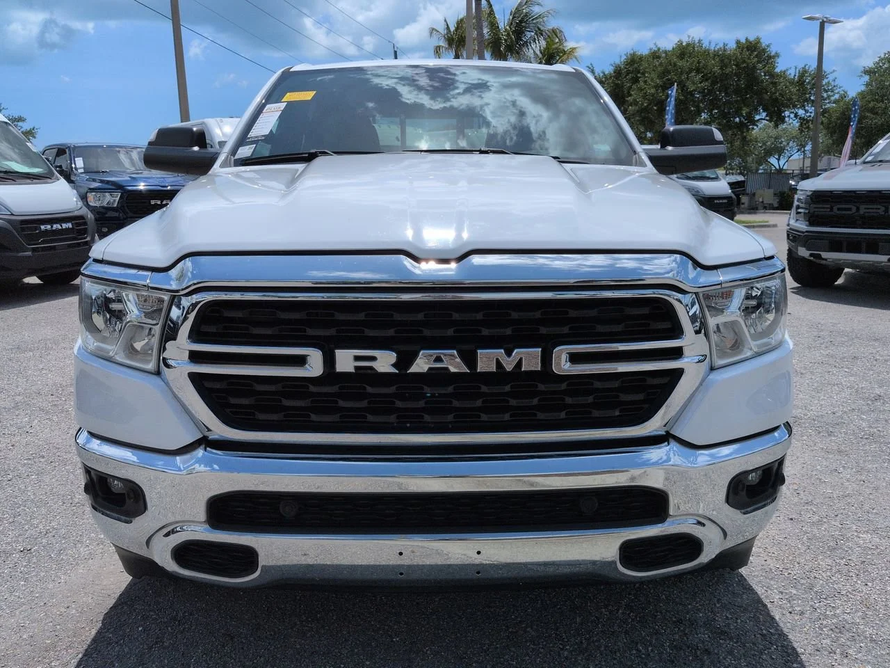 Used 2022 Bright White Clearcoat Ram Big Horn image 3