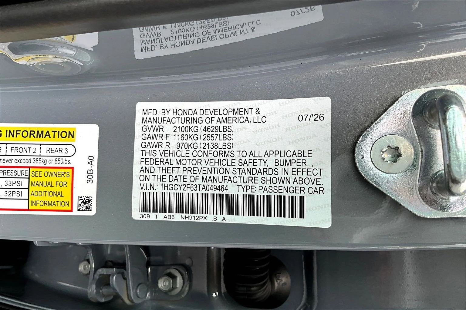 New 2026 Urban Gray Pearl Honda EX-L image 8