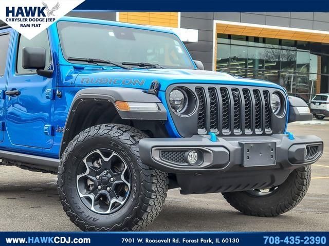 Certified 2023 Jeep Wrangler 4xe Rubicon 4XE with VIN 1C4JJXR67PW502447 for sale in Forest Park, IL