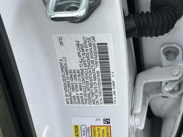 Certified Used 2022 Platinum White Pearl Honda EX-L image 19