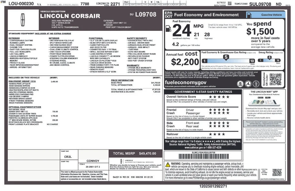 Used 2025 Gray Lincoln Premiere image 2
