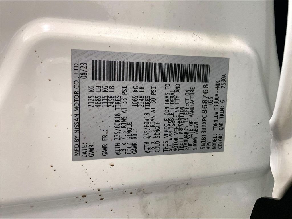 Used 2023 White Nissan SV image 35