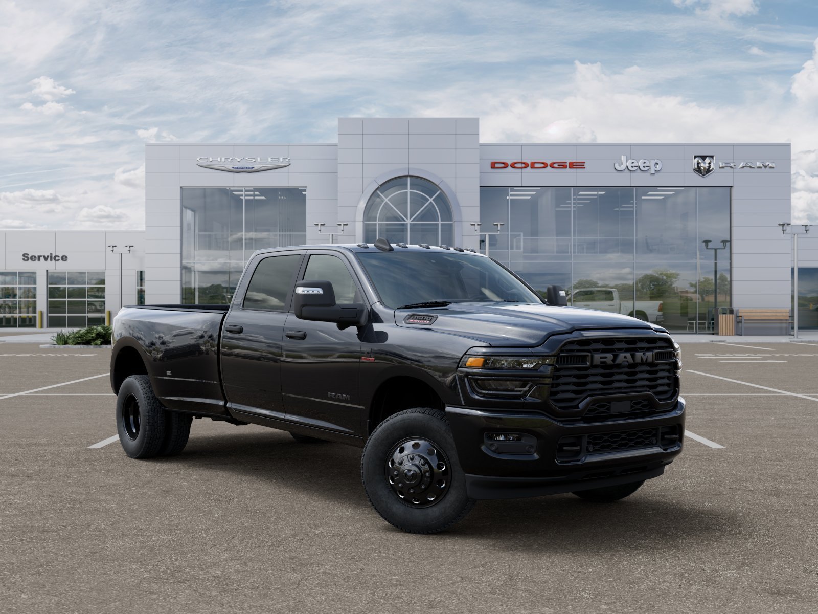 New 2026 Diamond Black Crystal Pearl-Coat Exterior Paint RAM Big Horn image 35