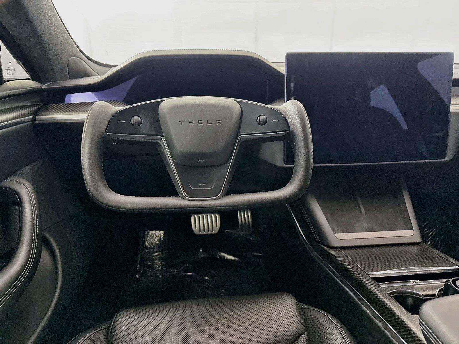 Used 2021 Solid Black Tesla Plaid image 28
