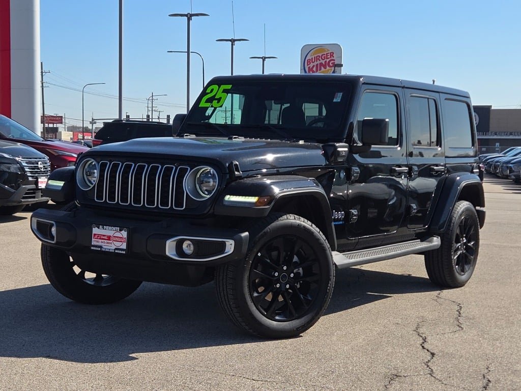 Used 2025 Jeep Wrangler 4xe Sahara 4XE with VIN 1C4RJXP60SW583919 for sale in Melrose Park, IL