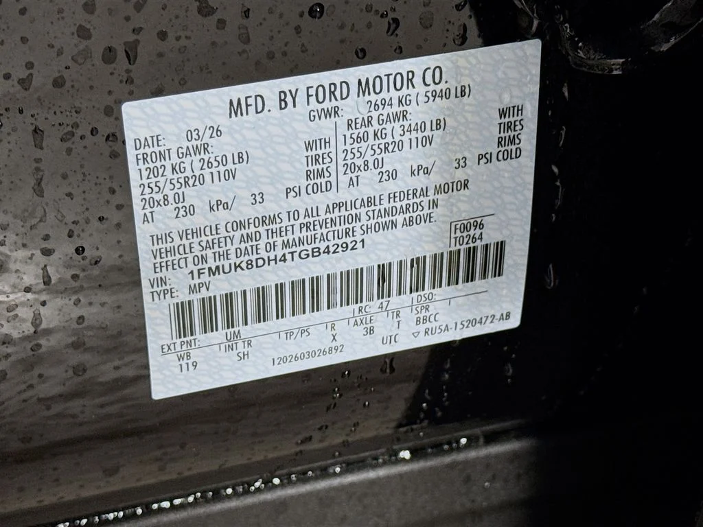 New 2026 Agate Black Metallic Ford Active image 34