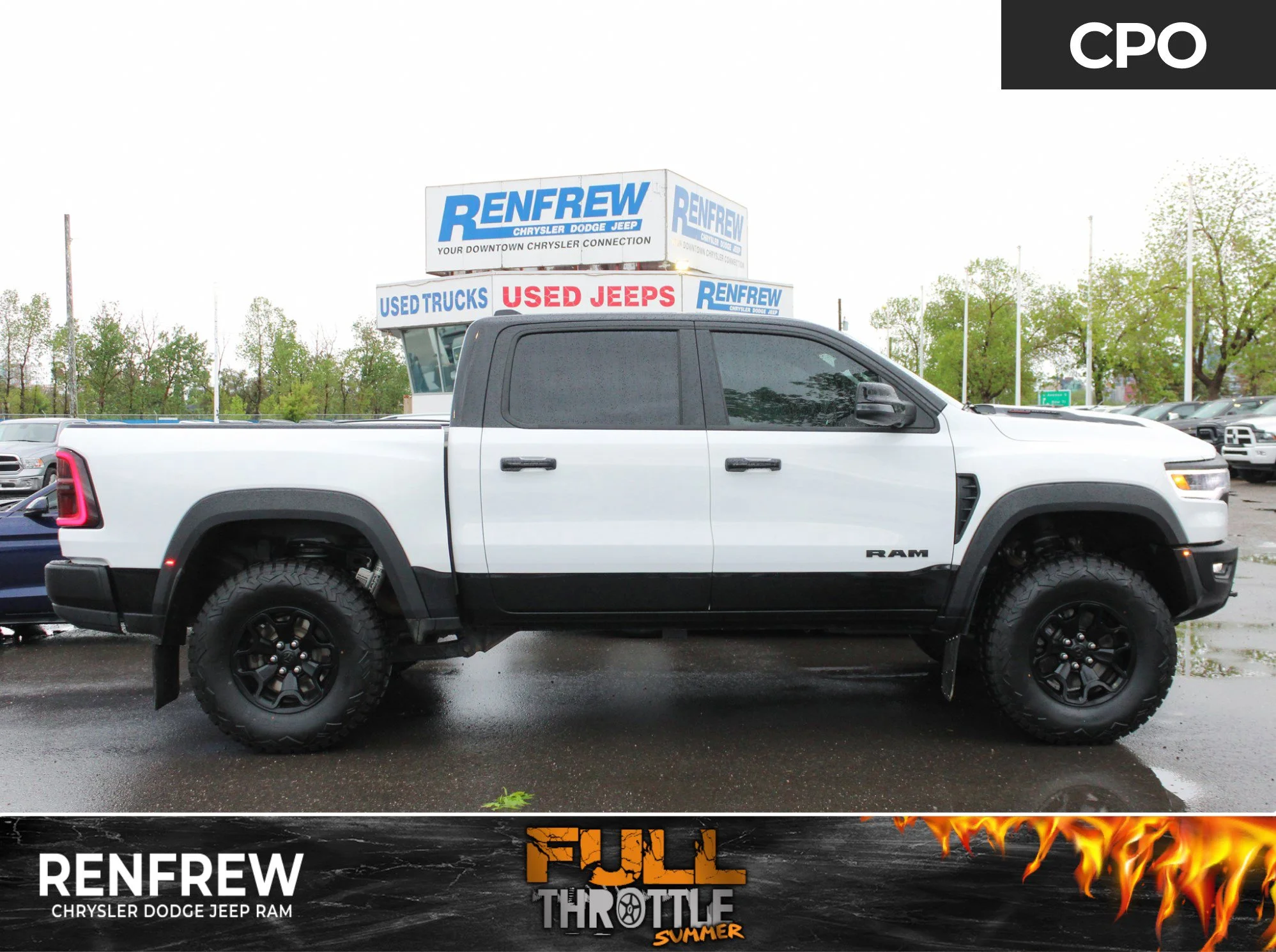Certified Used 2025 White RAM RHO * No Accidents | Twin-Turbo 540 HP | Apple CarPlay | Massage Seats | Head-Up Display | Bedliner image 1