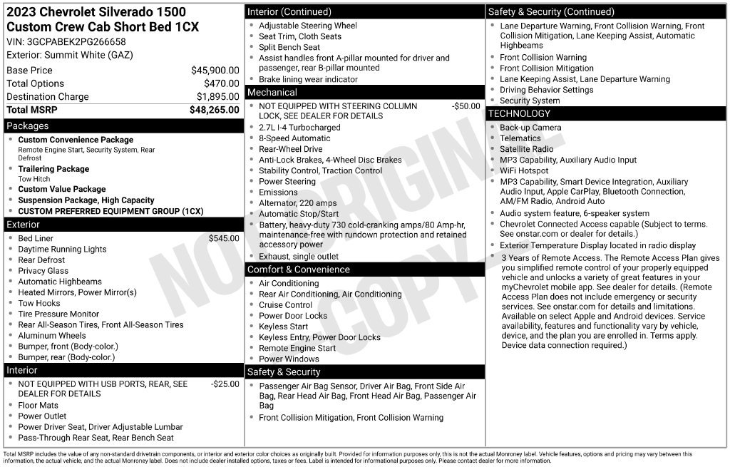 Used 2023 White Chevrolet Custom image 34