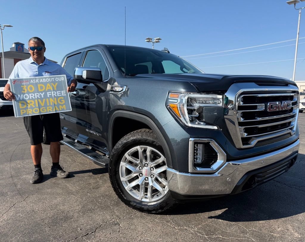 Used 2021 DARK SKY METALLIC GMC SLT image 1