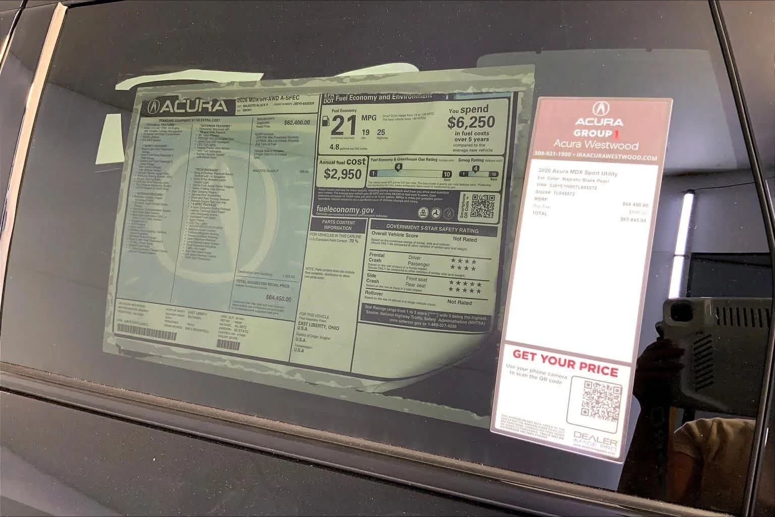 New 2026 Majestic Black Pearl Acura With A-Spec Package image 19