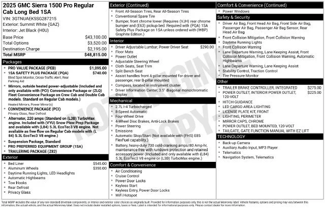 Certified Used 2025 Summit White GMC Pro image 29