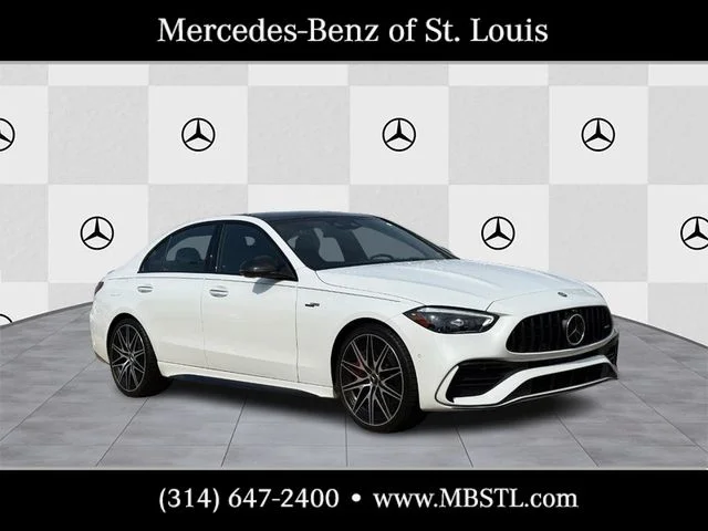 Certified Used 2025 White Mercedes-Benz C 43 AMG® image 1