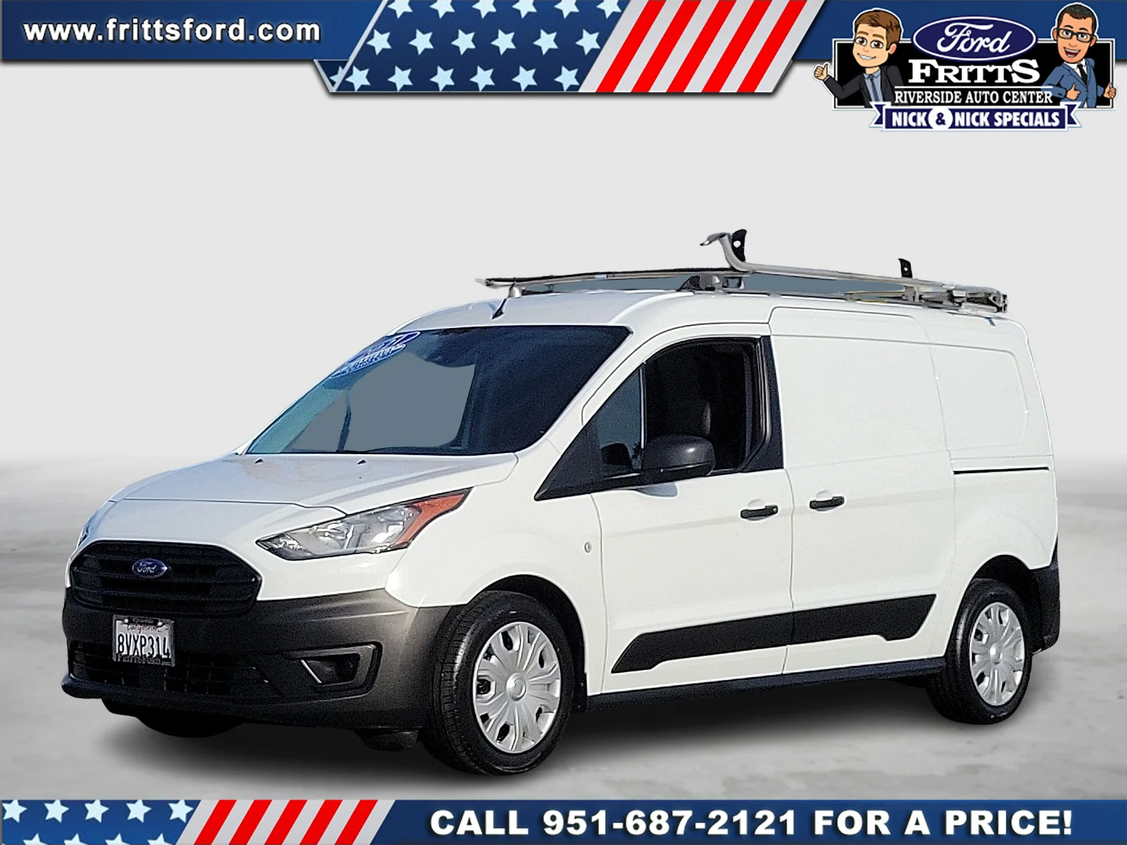 Certified Used 2021 Frozen White Ford XL Cargo Van image 1