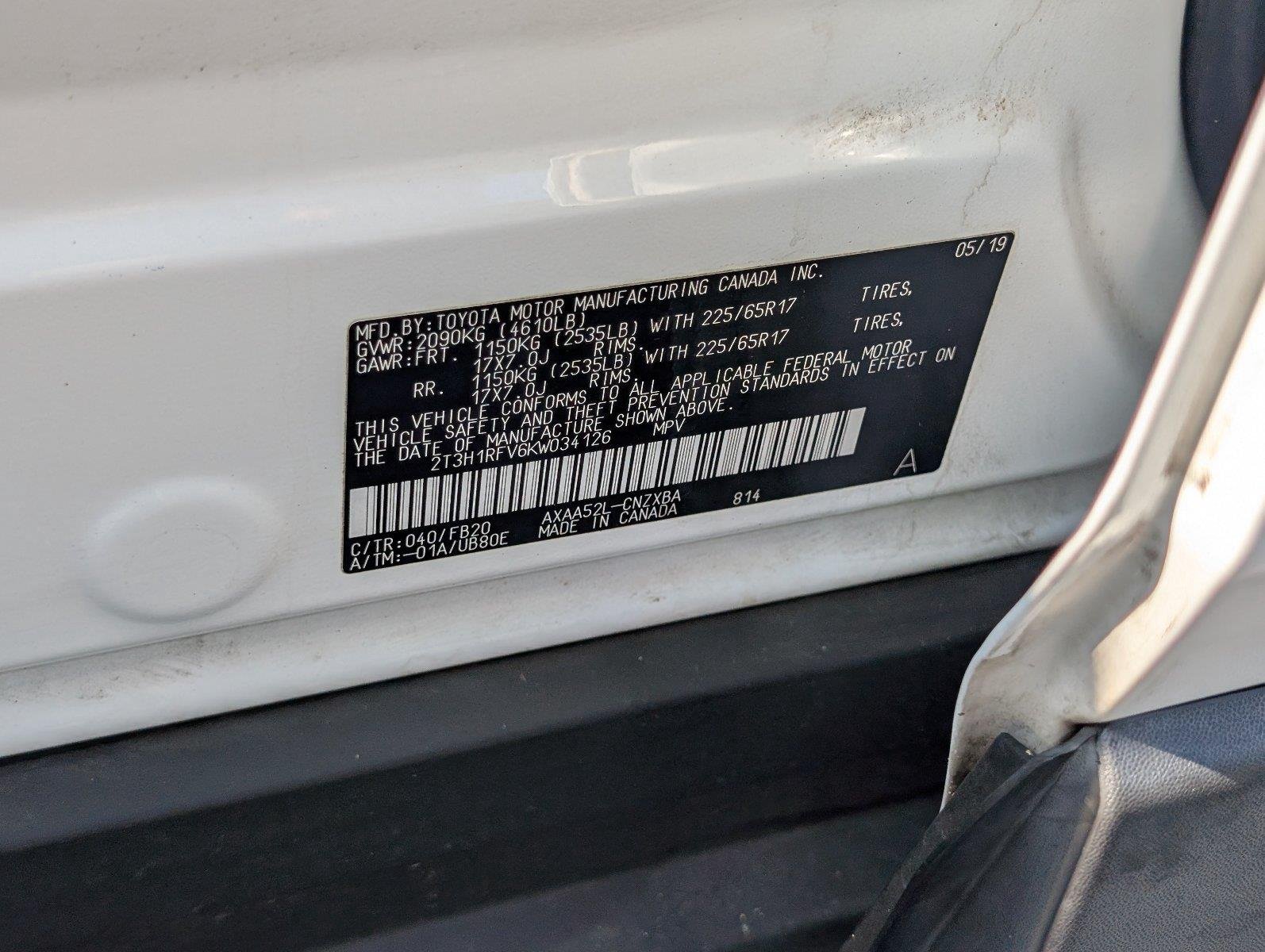 Used 2019 Super White Toyota LE image 15